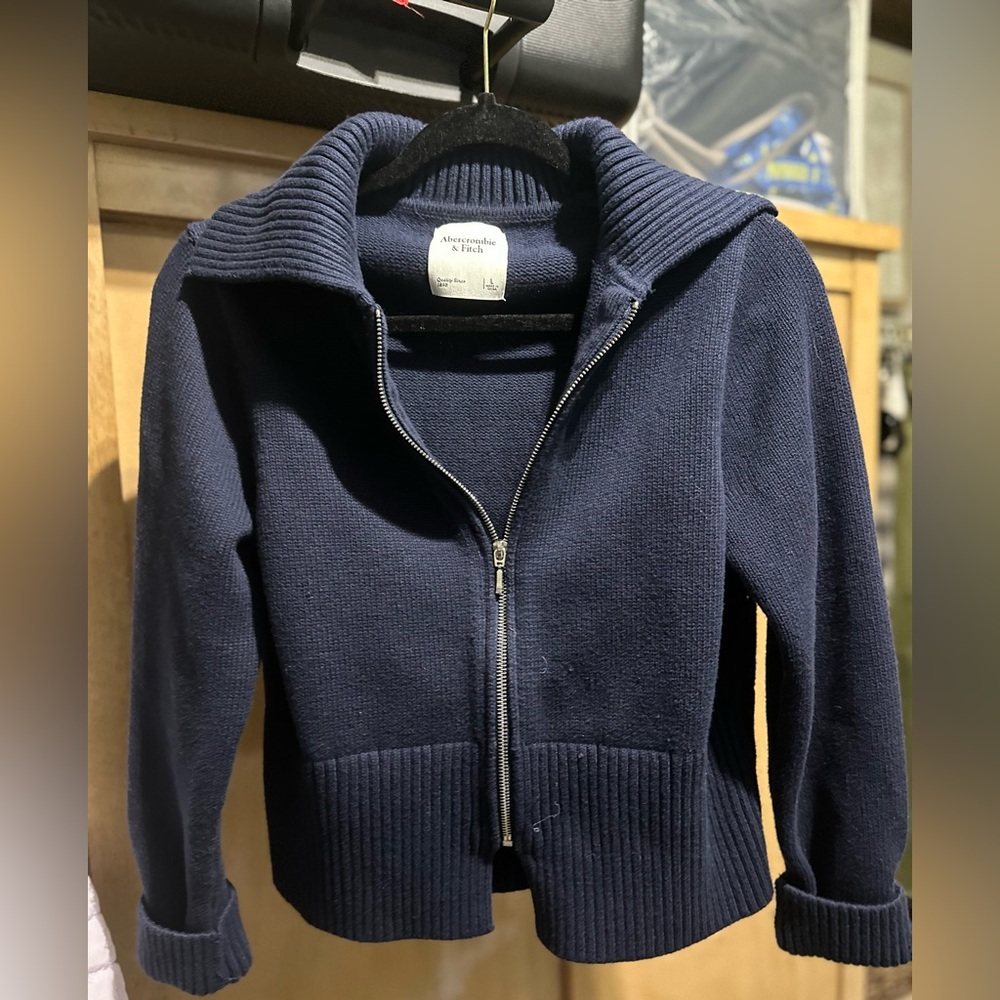 Abercrombie & Fitch Double Zipper Cardigan